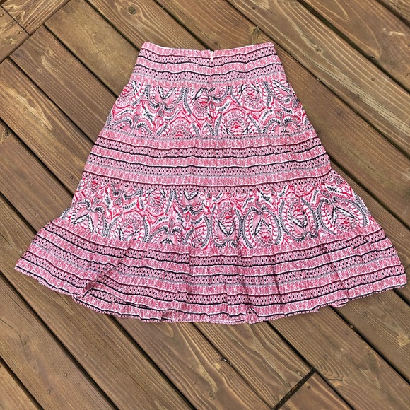 Chaps Dresses & Skirts - CHAPS 6 Petite Red, Black, & White Skirt